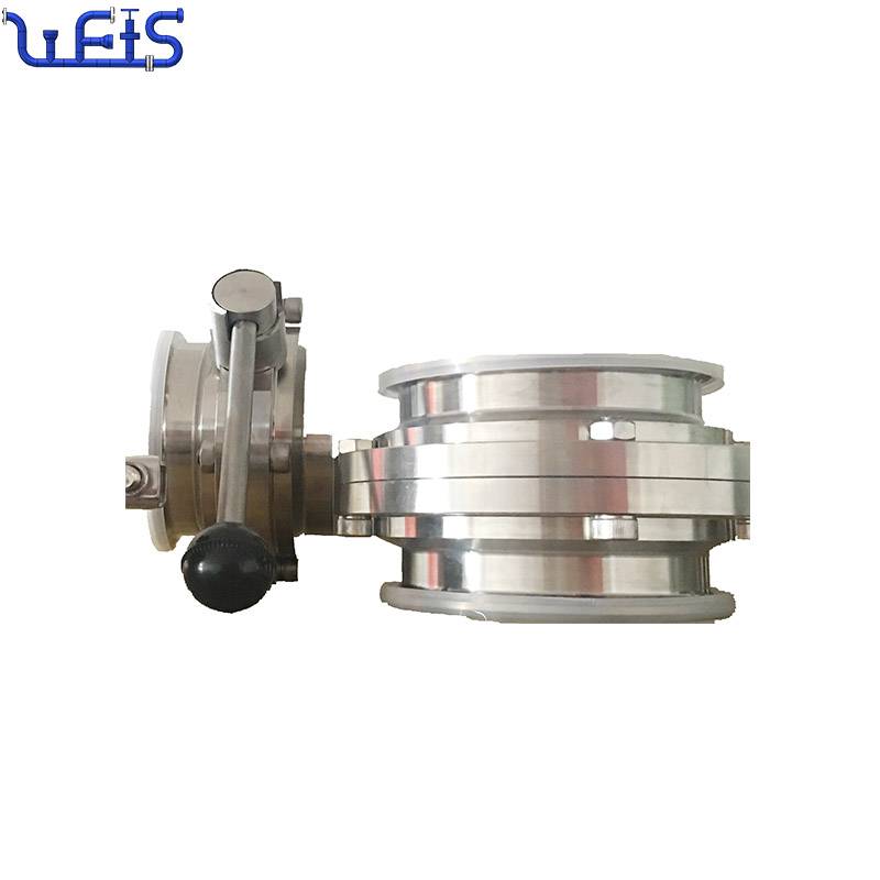 High Quality Stainless Steel 304 316l Sanitary Manual Butterfly Valve